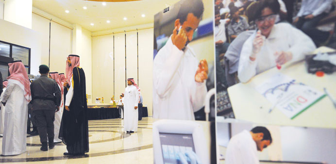 Scientists attend the inauguration of the Saudi Human Genome Programme in Riyadh on Sunday.