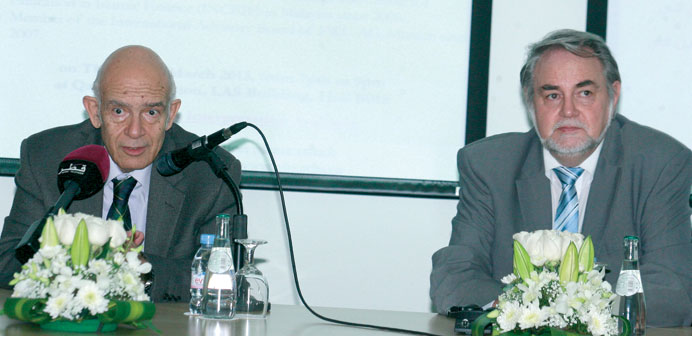 Dr El-Karanshawy (left) with Dr Nienhaus at the event.