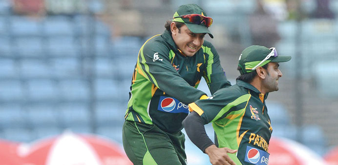 Skipper Mohammad Hafeez (right)  insists Pakistan can not afford to get distracted by their rivalry against India. (AFP)