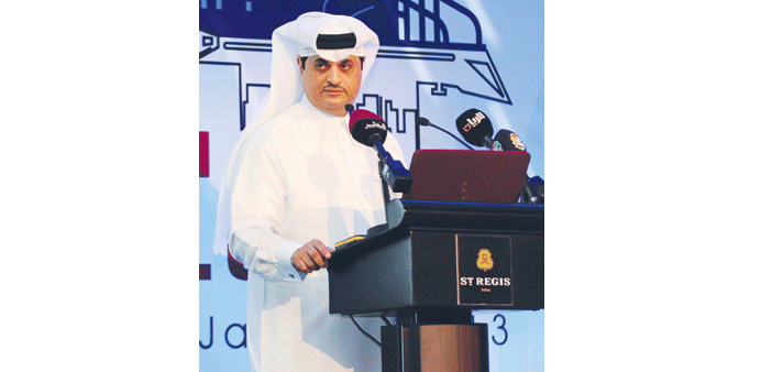 Oryx GTL CEO al-Suwaidi addressing the World GTL Congress in Doha yesterday.
