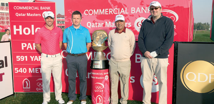 The u2018CBQ 4u2019 team featuring English pro Paul Casey (left), Dean Proctor, Fazal Kazi and Nicholas Dent won the Commercial Bank Qatar Masters Pro-Am at D