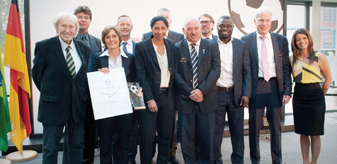 Monika Staab and other awardees after the ceremony in Berlin.
