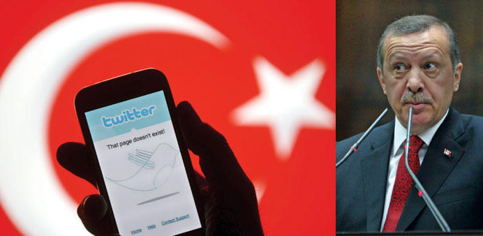 This file picture taken on March 21 last year shows an error message when access to Twitter was blocked. Erdogan: has famously vowed to u2018eradicateu2019 Tw