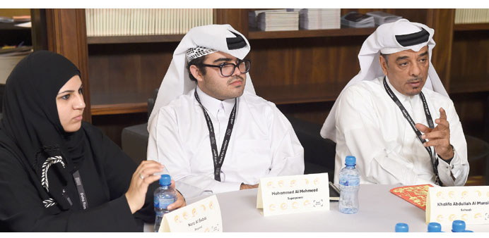 Filmmakers al-Subai, al-Mahmeed and al-Muraikhi at Qumra.