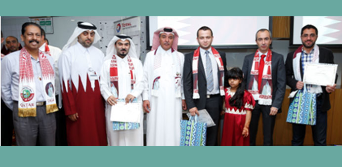 Participants of the u2018My Qatari Spaceu2019 competition at the award presentation. 