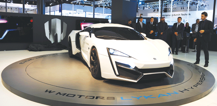 The Lykan Hypersport at Qatar Motor Show. PICTURE: Noushad Thekkayil