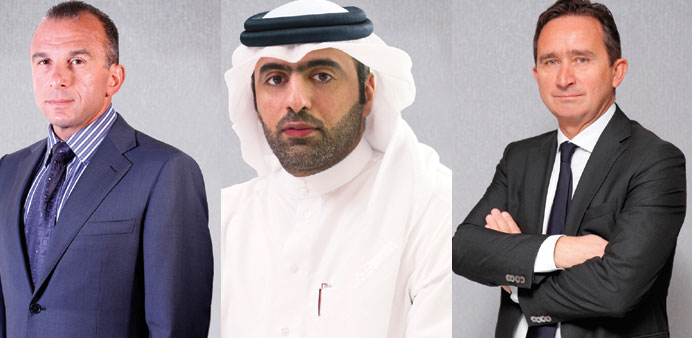 Dr Hakim Chalabi;  Dr Khalifa al-Kuwari and Dr Philippe Landreau