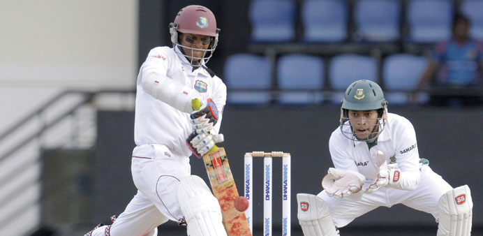 Shivnarine Chanderpaul occupied the crease for more than three-and-a-half hours for his 69. (WICB)