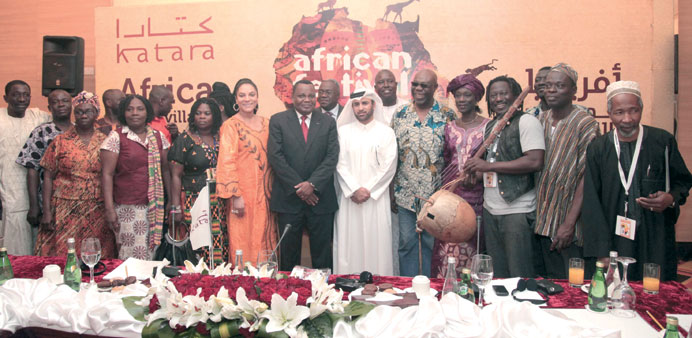 Dignitaries, guests and artistes participating in the African Festival at Katara