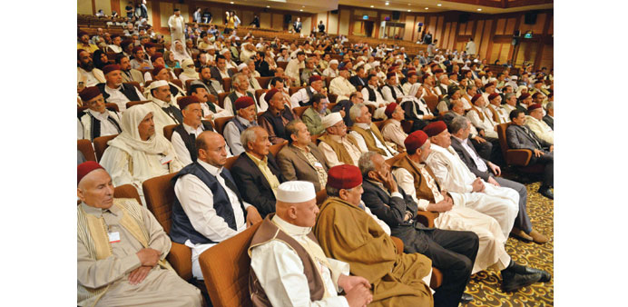 Participants listen to a speech during the conference in Cairo yesterday.