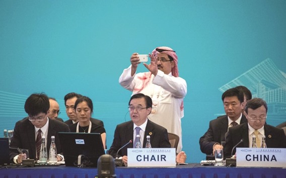 Chinau2019s Commerce Minister Gao Hucheng attending the opening ceremony of the G20 trade ministers meeting in Shanghai on July 9. China hosts the G20 summit in September this year.