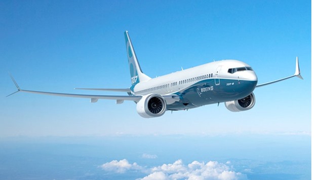 A Boeing 737 MAX aircraft, the successor of 737NG model