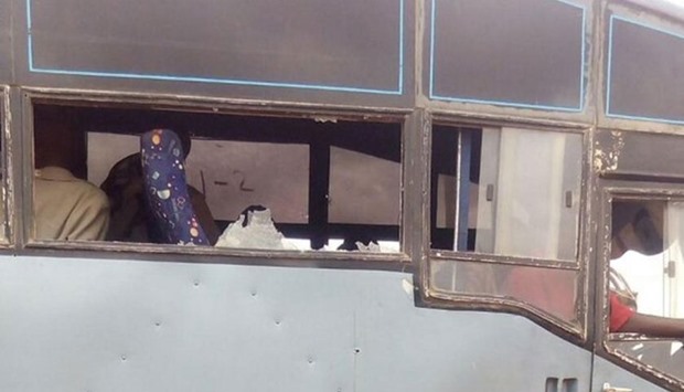 The shattered windows of a bus ambushed by al Shabaab militants on its way to Mandera. Picture courtesy: The Star, Kenya
