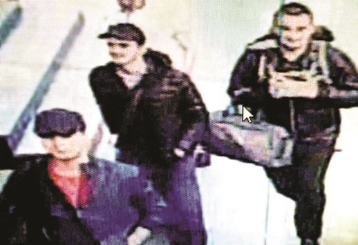 In this framegrab from CCTV video, made available by Turkish police on Thursday, three men believed to be the attackers, walk in Istanbulu2019s Ataturk airport on Tuesday.