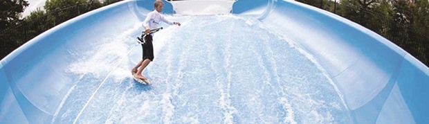 LOADS OF FUN: The Stingray Surf Machine in action.