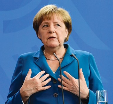 Merkel ... seeking calm jittery markets