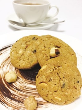 Chewy Hazelnut Cookies.     Photo by the author
