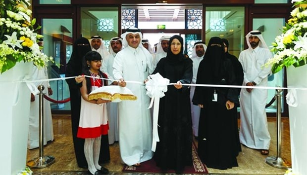 HE Dr. Hanan Mohamed al-Kuwari opening the health centre on Sunday.