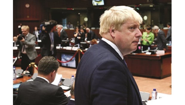 Britainu2019s Foreign Secretary Johnson attending an European Union foreign ministers meeting in Brussels this week.  Johnson, one of the most enthusiastic Leave campaigners,  just four days after the Brexit referendum, wrote a commentary in the Daily Telegraph titled: u201cI Cannot Stress Too Much That Britain Is Part of Europe u2013 And Always Will Beu201d.