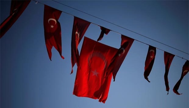 Many of Austria's 300,000-strong Turkish community hung flags from their homes.