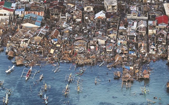 The devastation caused by Typhoon Haiyan in the Philippines.