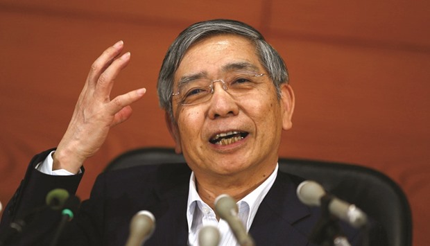Bank of Japan governor Haruhiko Kuroda attends a news conference in Tokyo. Kuroda said Japanu2019s financial markets would be in worse shape if the central bank hadnu2019t adopted a negative deposit rate this year.