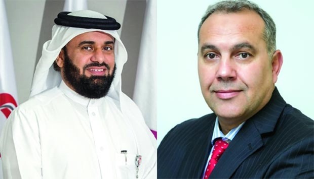 Ezdan Real Estate acting general manager Omar al-Yafey (left) and Group COO Dr Mousa al-Awwad.