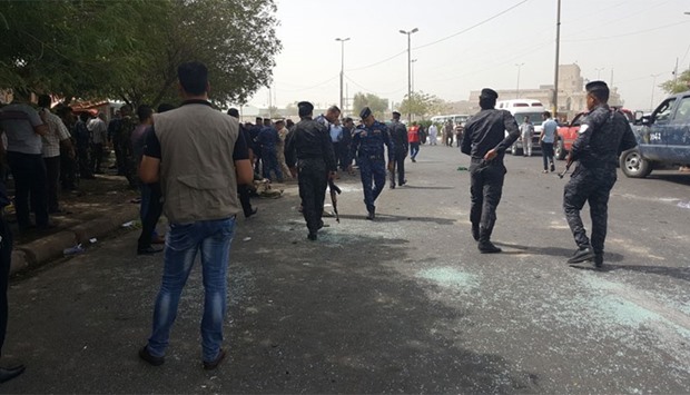 The bombing occured near a checkpoint in a Shia area of northern Baghdad on Sunday