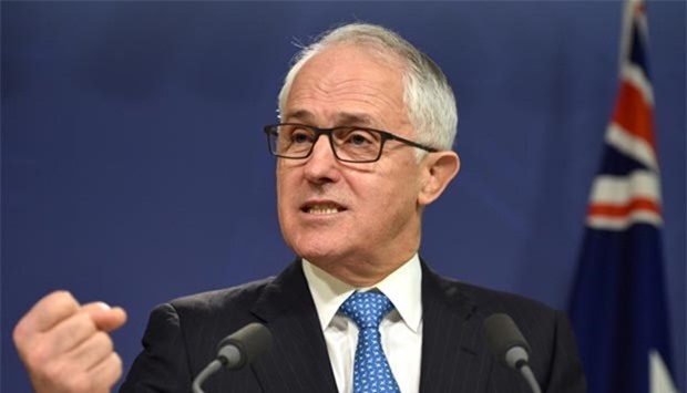 Australian Prime Minister Malcolm Turnbull speaks during a media conference announcing new anti-terrorism laws in Sydney on Monday.