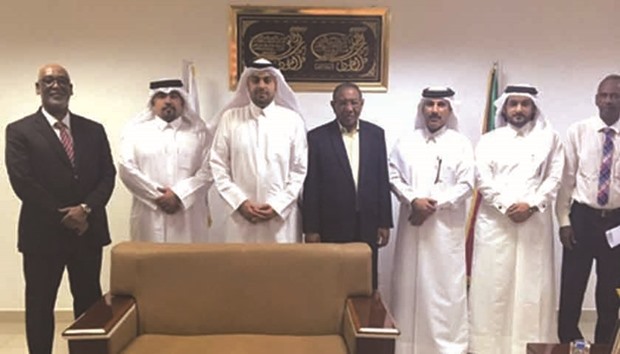 Delegation from the Ministry of Transport and Communications during a visit in Sudan.
