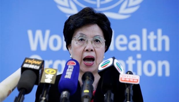 Director General of the World Health Organisation Margaret Chan attends a news conference in Beijing on Friday.