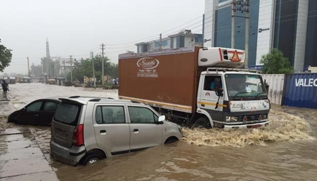 Gurgaon lacks an efficient drainage system, making it prone to flooding. Picture: Hindustan Times