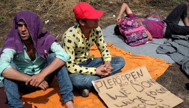 Pakistani migrants staging hunger strike at Serbia border.