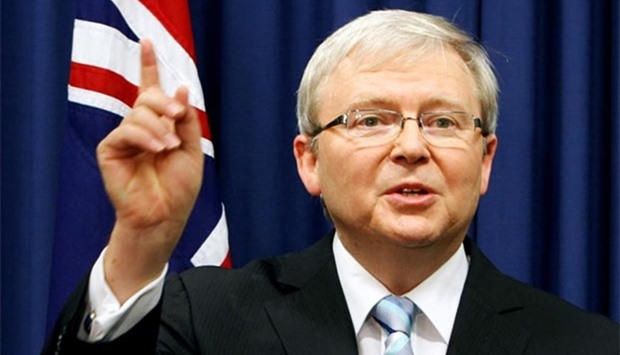 Australia's former prime minister Kevin Rudd, seen in this February 24, 2012 file photo, has been keen to lead the global body.