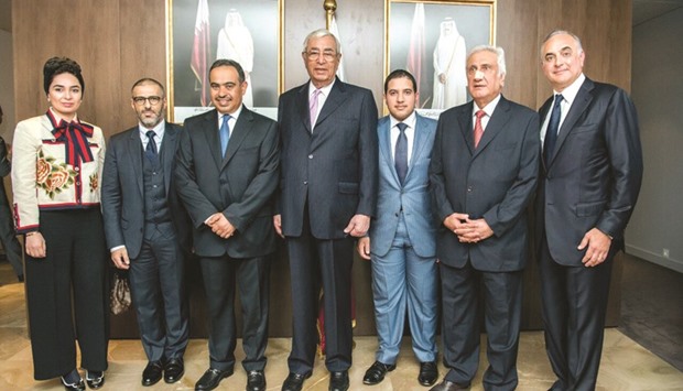 QNB officials and other dignitaries from Qatar at the new location of QNB Suisse in Geneva.