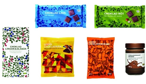 Ikea chocolate products