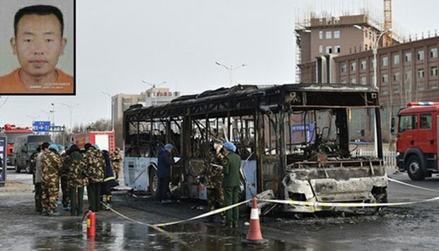 Chinese man sentenced to death for bus blaze