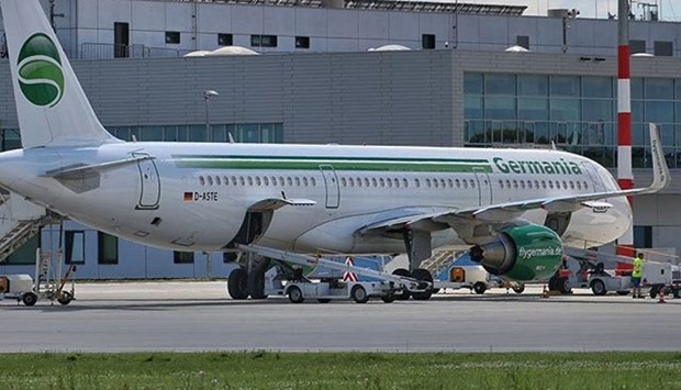 Germania said flight ST8056 had been due to fly to the Turkish resort of Antalya before notice of the threat.