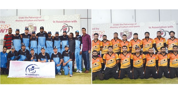 The Warriors Cricket Club squad and The Centurion Cricket Club squad.
