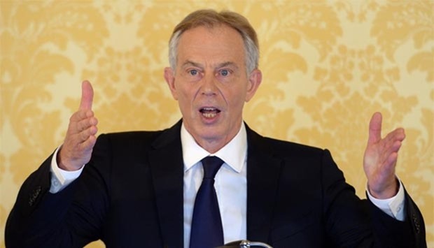 Former Prime Minister Tony Blair speaks during a news conference in London on Wednesday, following the outcome of the Iraq Inquiry report.