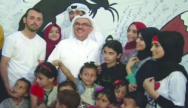 Qatar's ambassador Mohamed al-Emadi visited Gaza for the first time since the Gulf crisis began. (Picture courtesy of Al Jazeera)
