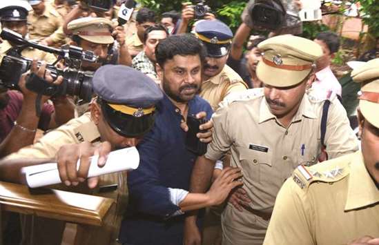 Malayalam actor Dileep is taken to Aluva jail yesterday.