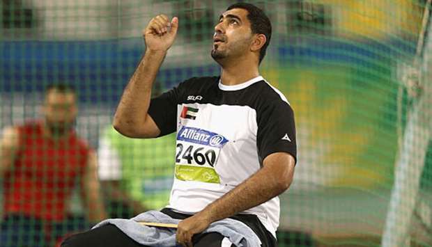 Abdullah Hayayei competes in the IPC Athletics World Championships in 2015