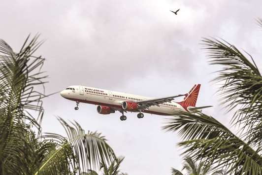 An Air India aircraft prepares to land at Chhatrapati Shivaji International Airport in Mumbai. The carrieru2019s local market share has shrunk to about 13% from 35% just a decade ago.