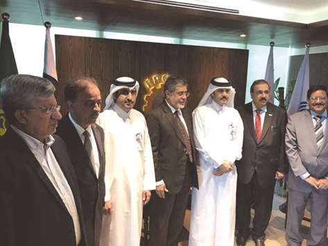 Qatar Chamber officials with their Pakistani counterparts during a recent meeting in Islamabad.