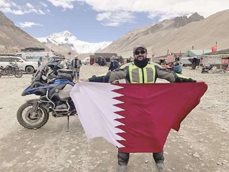 MILESTONE: Khalid al-Jaber at the base camp of Mt. Everest.