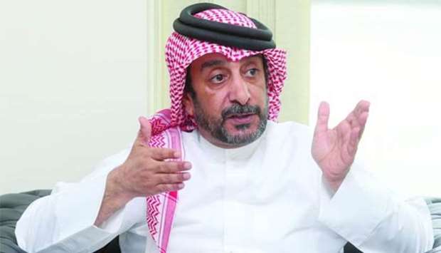Sheikh Jabor briefing media on the Qatar Aeronautical College expansion. PICTURE: Jayan Orma