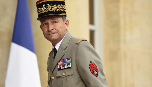 Chief of the Defence Staff French army General Pierre de Villiers arriving at the Elysee Palace in Paris for a meeting with French President. File photo taken on July 27, 2016.