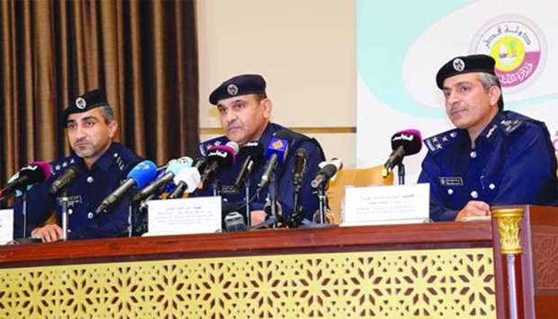 MoI officials announcing the outcome of the technical investigation into the QNA hacking.