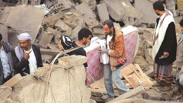 Scenes of destruction and despair from Yemen.
